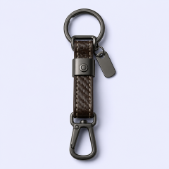 Custom Car Keychain - Personalized Leather Keychain for Men