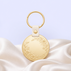 Custom Wedding Keepsake Keychain - Personalized Leather Bridal Favor