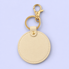 Custom Multicolor Flat Leather Tag Keychain - Bulk Personalized Key Fob Gift Set