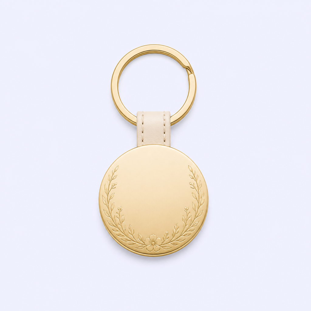 Custom Wedding Keepsake Keychain - Personalized Leather Bridal Favor