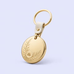 Custom Wedding Keepsake Keychain - Personalized Leather Bridal Favor
