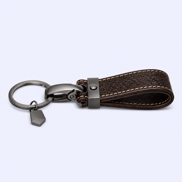 Custom Car Keychain - Personalized Leather Keychain for Men