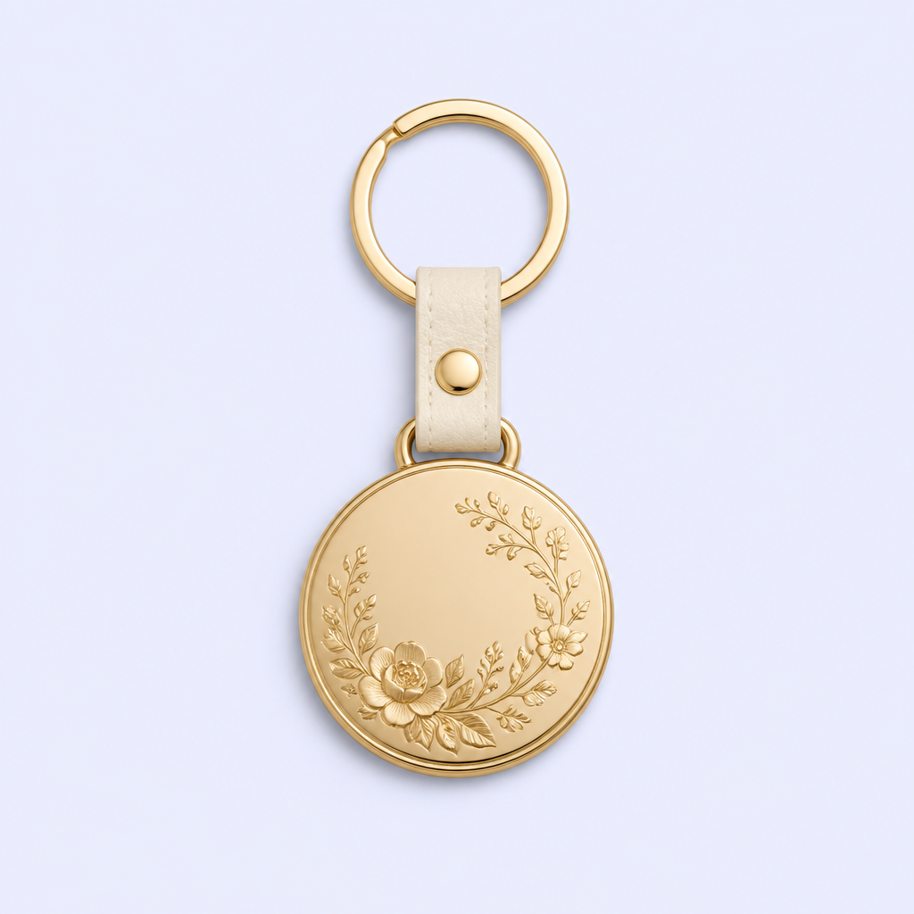 Custom Wedding Keepsake Keychain - Personalized Leather Bridal Favor