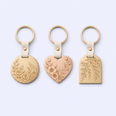 Custom Wedding Keepsake Keychain - Personalized Leather Bridal Favor