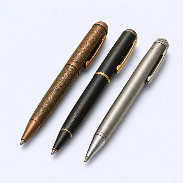 Custom Vintage Ballpoint Pen - Personalized Engraved Metal Pen Gift
