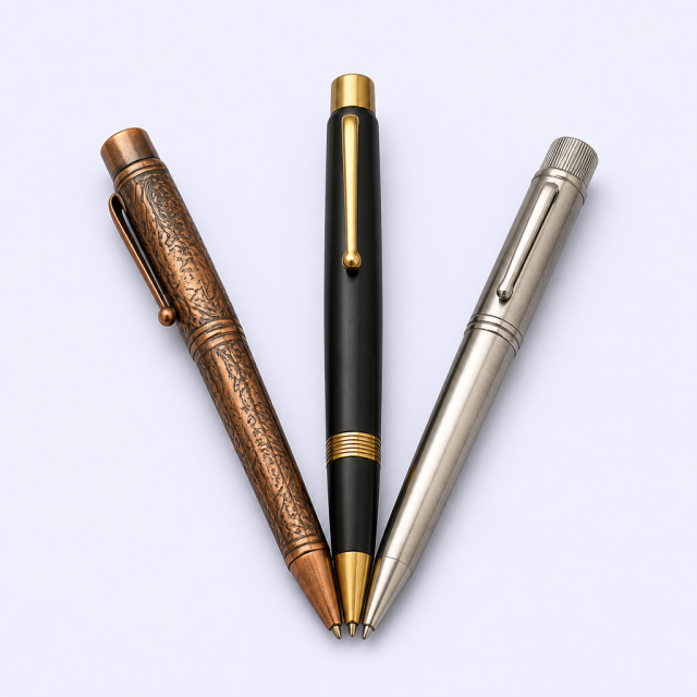 Custom Vintage Ballpoint Pen - Personalized Engraved Metal Pen Gift