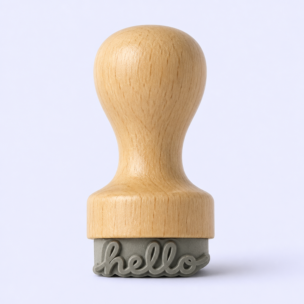 Custom Journal Rubber Stamp - Personalized Wooden Hand Stamp with Cute, Floral and Word Patterns - STANDARD GIFTS