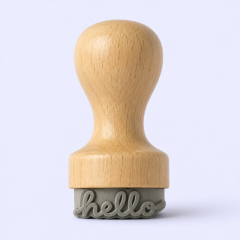 Custom Journal Rubber Stamp - Personalized Wooden Hand Stamp with Cute, Floral and Word Patterns - STANDARD GIFTS