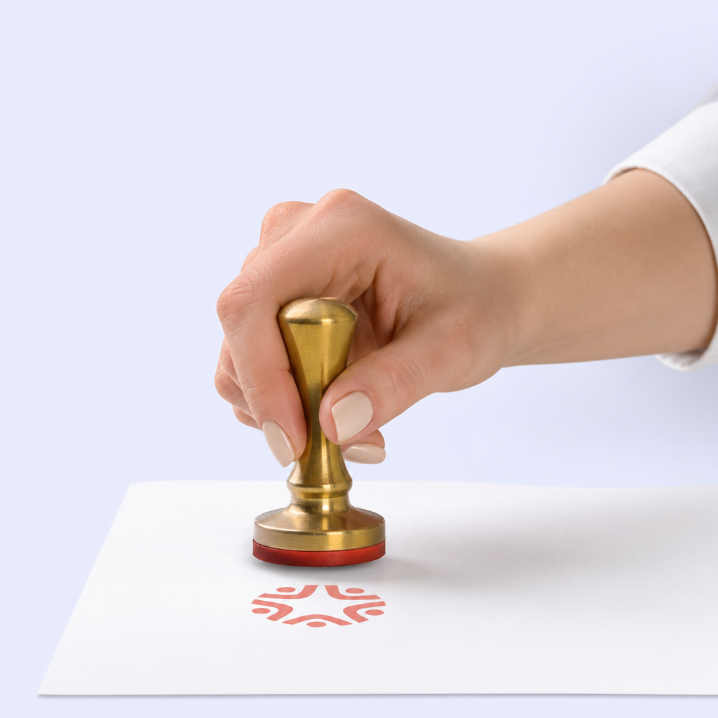Custom Business Office Stamp - Personalized Rubber Seal for Contracts & Documents