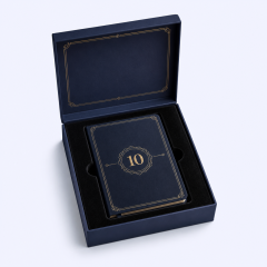 STANDARD GIFTS Bespoke Corporate Anniversary Notebook - Custom Debossed Hardcover Commemorative Journal with Archival Lay-Flat Paper