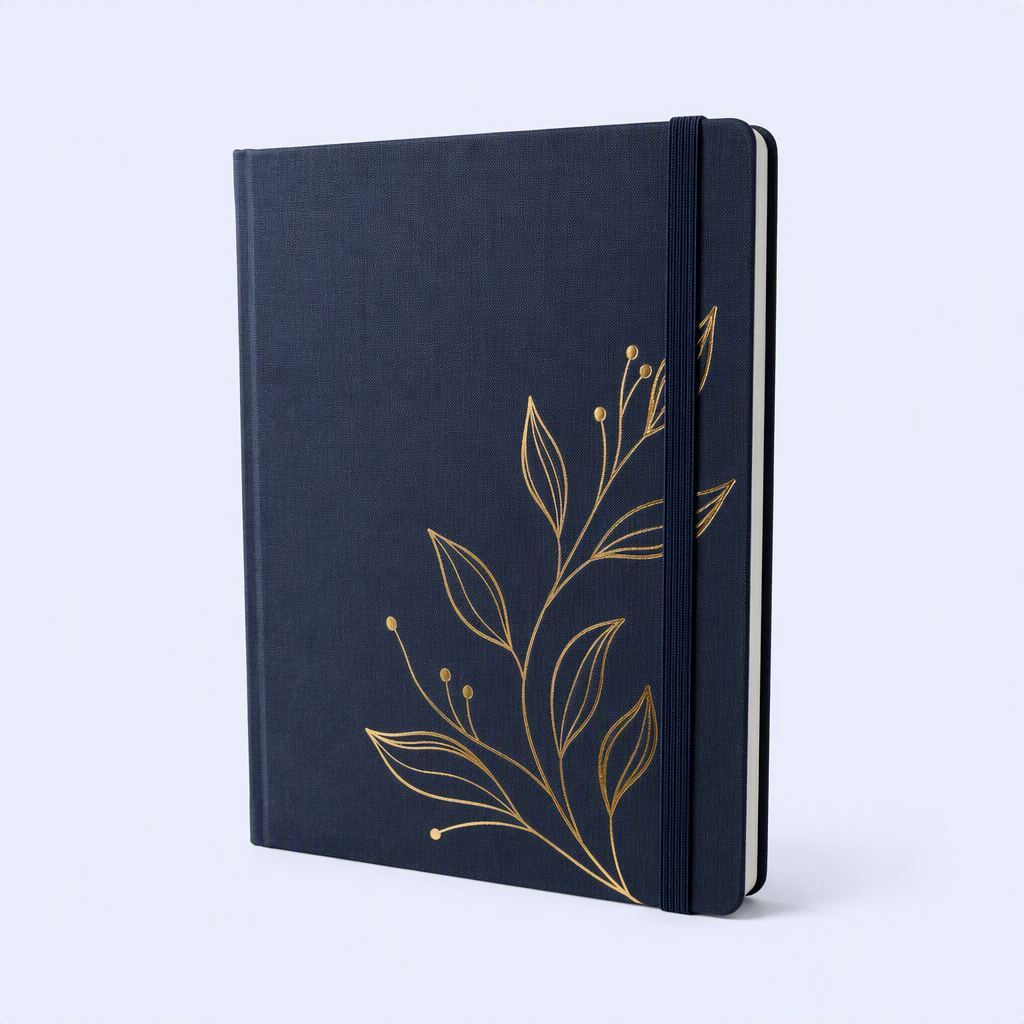 STANDARD GIFTS Bespoke A5 Hardcover Linen Business Notebook - Custom Foil Stamped Journal with Low MOQ