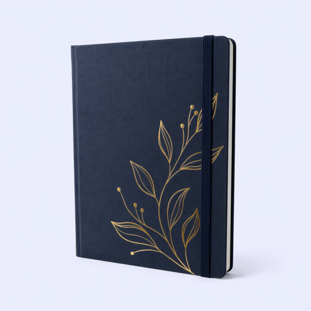 STANDARD GIFTS Bespoke A5 Hardcover Linen Business Notebook - Custom Foil Stamped Journal with Low MOQ
