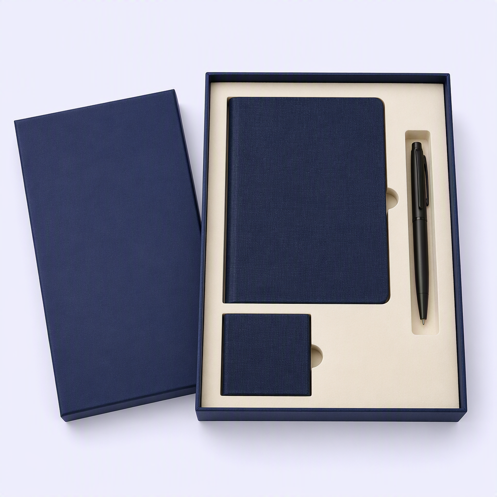 STANDARD GIFTS Bespoke A5 Hardcover Linen Business Notebook - Custom Foil Stamped Journal with Low MOQ