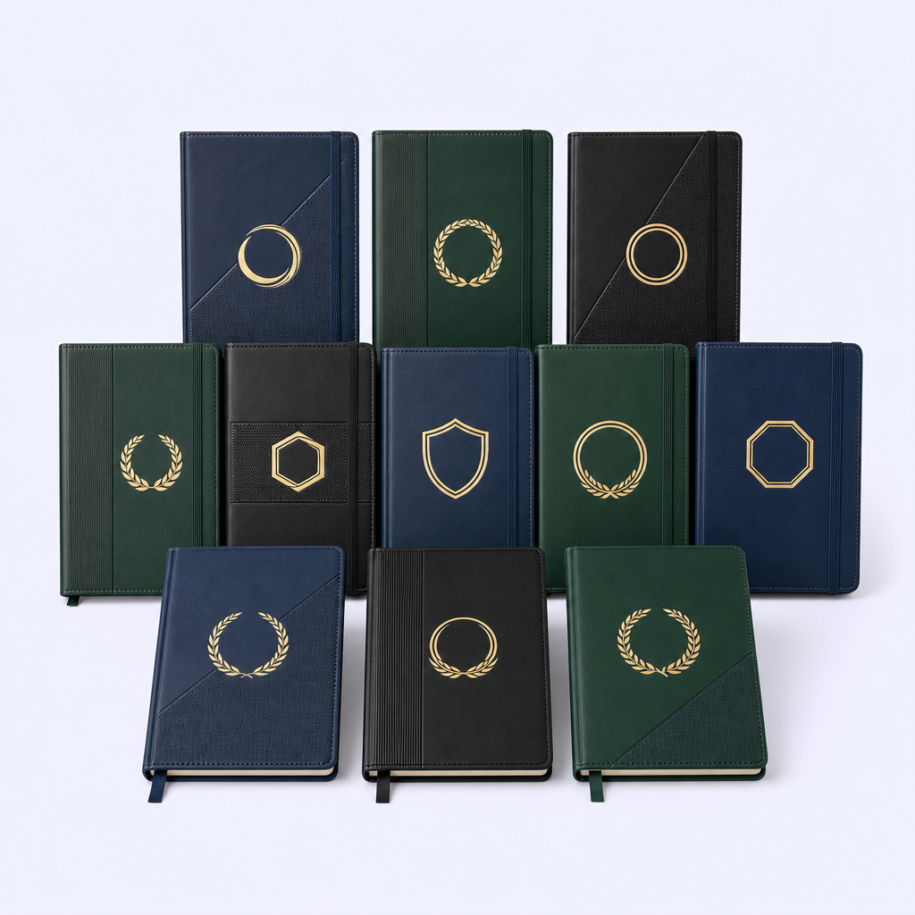 STANDARD GIFTS Bespoke Corporate Anniversary Notebook - Custom Debossed Hardcover Commemorative Journal with Archival Lay-Flat Paper