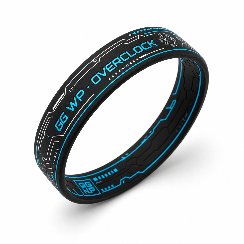 Custom Esports Gaming Silicone Wristbands - Cyberpunk Circuit Embossed Rubber Bracelets for Gamers, LAN Parties & Tech Events (No MOQ)