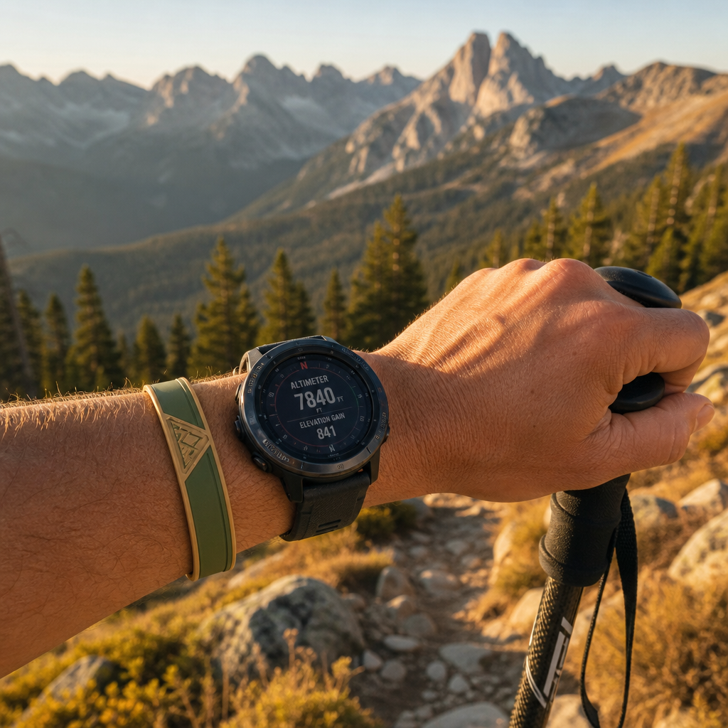 Custom Outdoor Adventure Silicone Wristbands - Topographic Mountain Debossed Rubber Bracelets for Hiking, Camping & Trail Events (No MOQ)