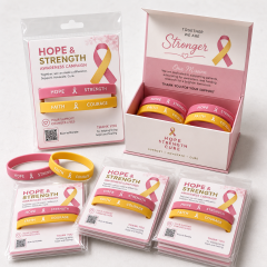Custom Awareness Ribbon Silicone Wristbands - Personalized Ink Filled Charity Rubber Bracelets for Nonprofits, Fundraisers & Memorials (No MOQ)