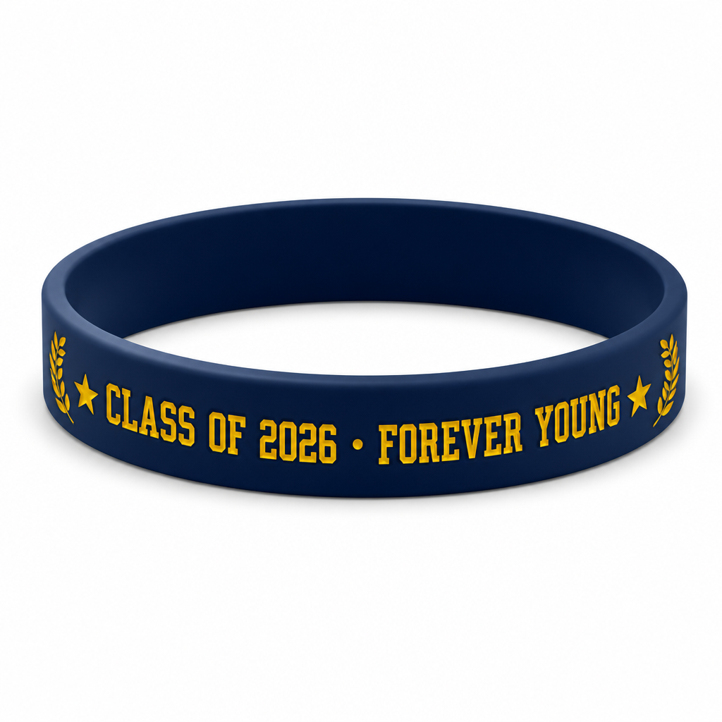 Custom Varsity Team & Graduation Commemorative Silicone Wristbands