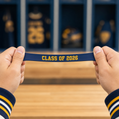 Custom Varsity Team Silicone Wristbands - Collegiate Dual-Color Rubber Bracelets for Schools, Sports Clubs & Graduation Keepsakes (No MOQ)