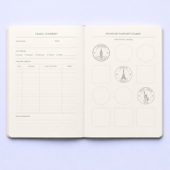 Custom Travel Journal - Personalized Souvenir Stamp Notebook - Hardcover Keepsake