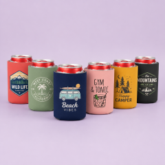 Custom 12oz Neoprene Can Cooler · Collapsible Beer & Soda Koozies Wholesale