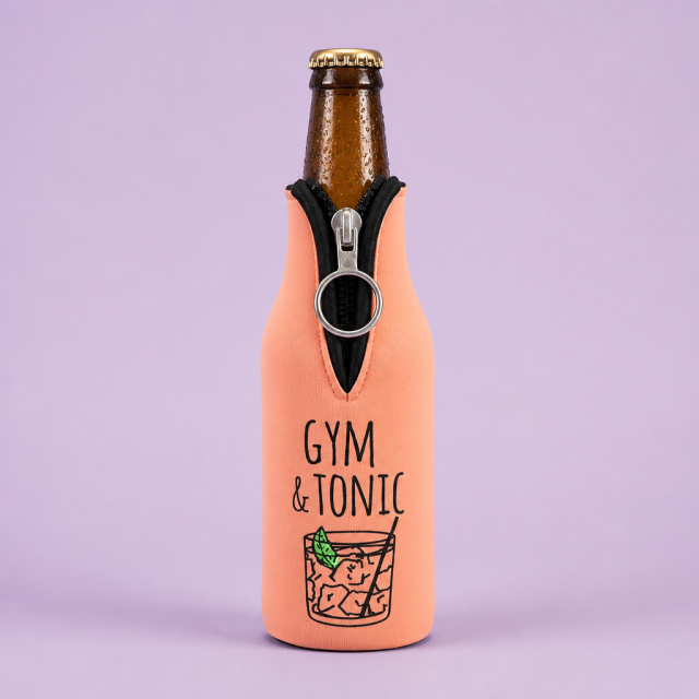 Custom Zip-Up Beer Bottle Cooler Jacket · 12oz Longneck Neoprene Koozies Wholesale