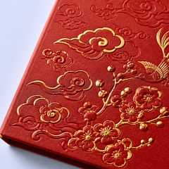 STANDARD GIFTS Custom Oriental Aesthetic Journal - 3D Embossed Hardcover Lay-Flat Notebook for Writing & Sketching