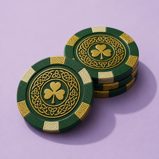 Custom Crystal Acrylic Poker Chips — Luxury 3D Floating Print & Diamond Beveled Edge Gaming Tokens Wholesale