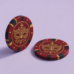 Custom Crystal Acrylic Poker Chips — Luxury 3D Floating Print & Diamond Beveled Edge Gaming Tokens Wholesale