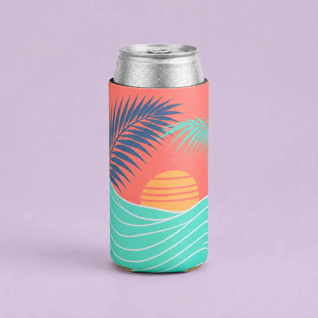 Custom 12oz Slim Can Cooler · Skinny Seltzer & Energy Drink Koozie Wholesale