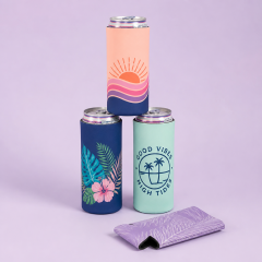 Custom 12oz Slim Can Cooler · Skinny Seltzer & Energy Drink Koozie Wholesale