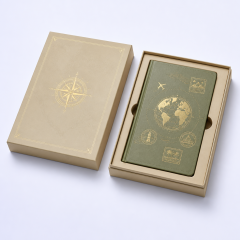 Custom Travel Journal - Personalized Souvenir Stamp Notebook - Hardcover Keepsake