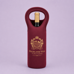 Custom 750ml Neoprene Wine Bottle Cooler Tote with Handle · Insulated Champagne Bag Wholesale