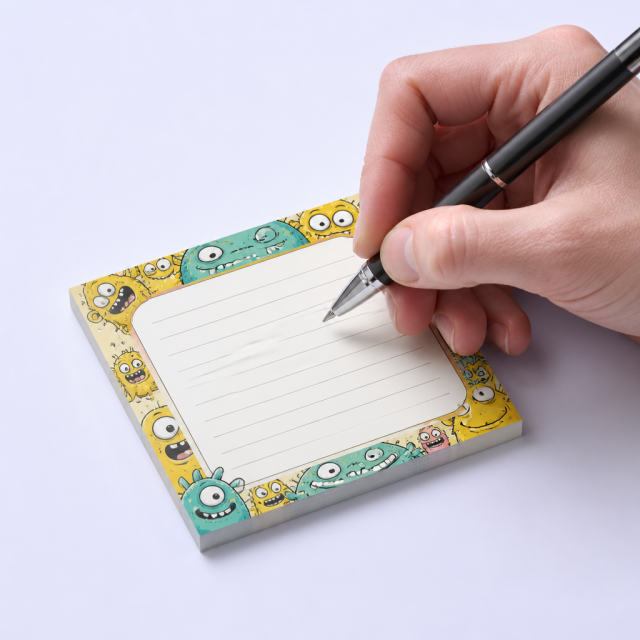 Custom Pop IP Memo Pads - Gloss Laminated Desk Stationery - STANDARD GIFTS