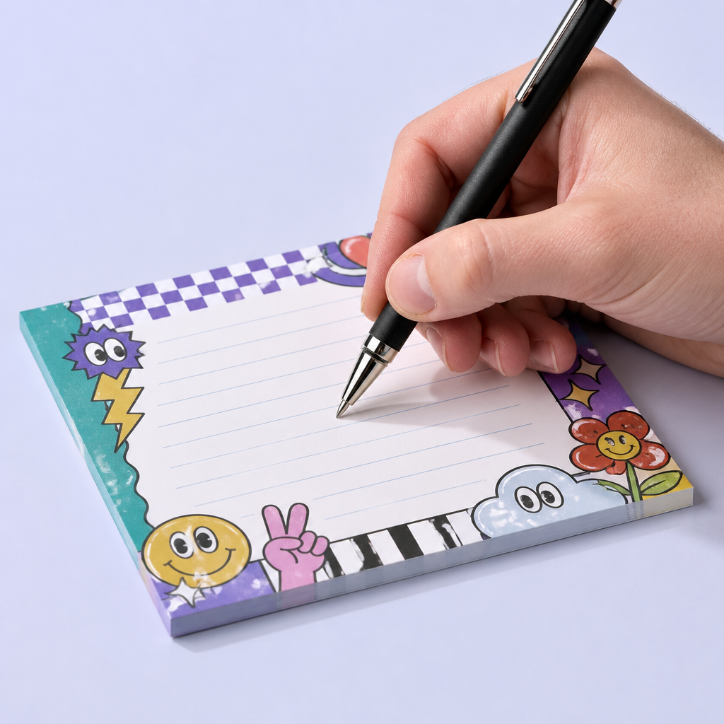 Custom Pop IP Memo Pads - Gloss Laminated Desk Stationery - STANDARD GIFTS