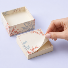 Custom Embossed Memo Pads - Aesthetic Oriental Stationery Gift Set - STANDARD GIFTS