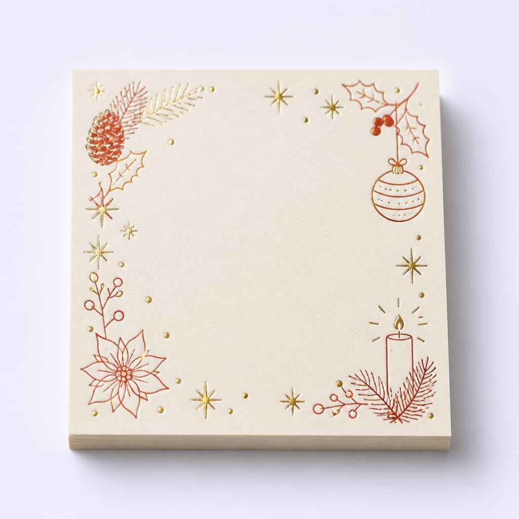 Custom Holiday Gift Mini Sticky Note Set - Festive Boxed Memo Pads - STANDARD GIFTS