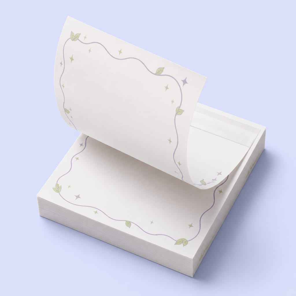 Custom Decorative Border Sticky Notes - Journaling Life Memo Pads - STANDARD GIFTS