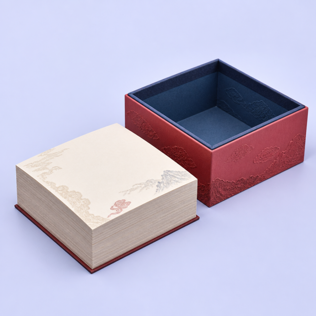 Custom Embossed Memo Pads - Aesthetic Oriental Stationery Gift Set - STANDARD GIFTS
