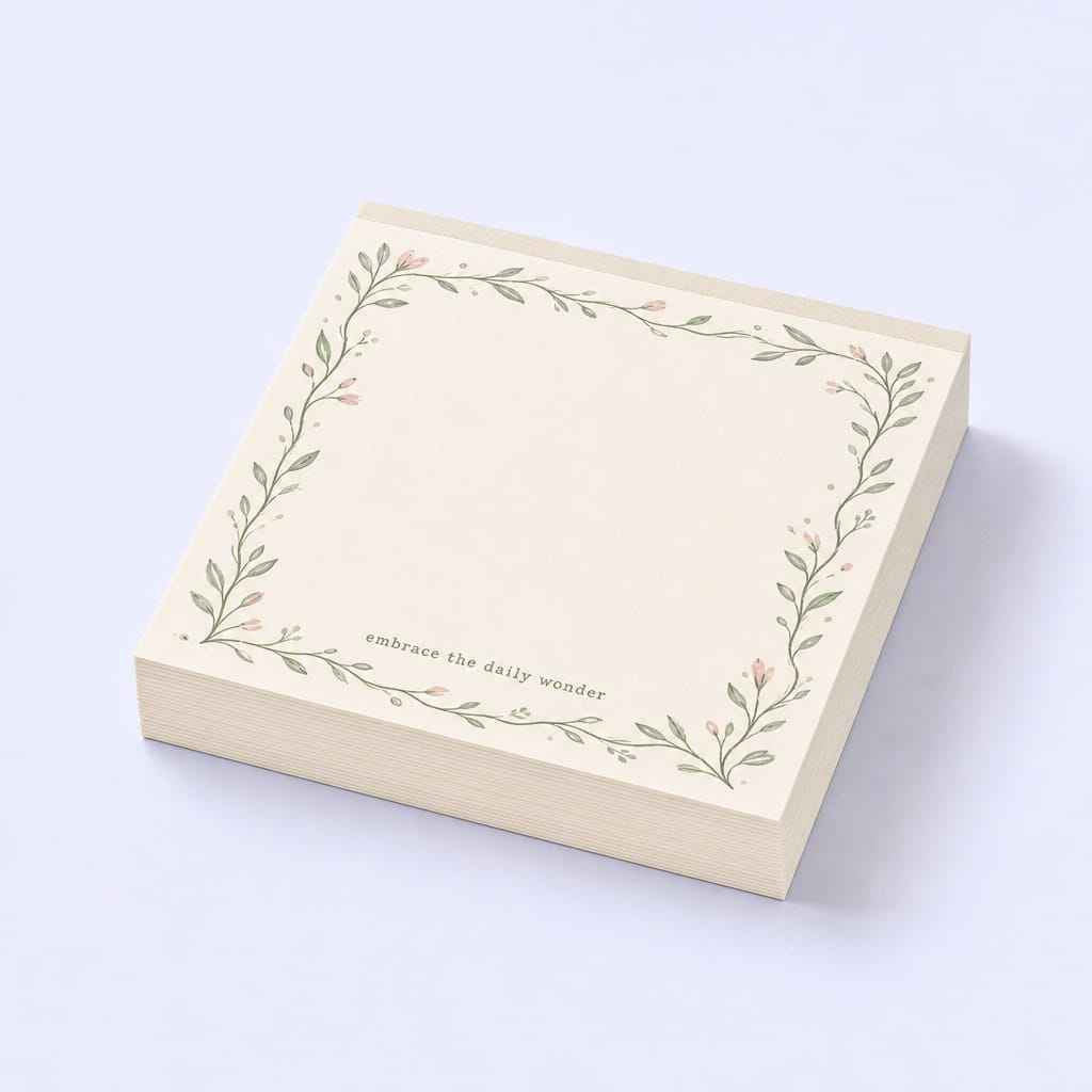 Custom Decorative Border Sticky Notes - Journaling Life Memo Pads - STANDARD GIFTS