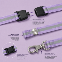 Custom High-Visibility Reflective Safety Lanyard with ID Badge Holder Set