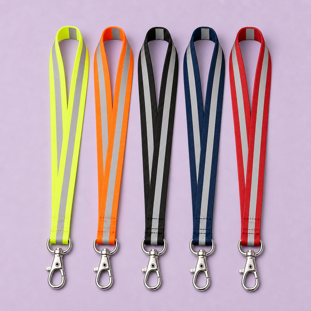 Custom High-Visibility Reflective Safety Lanyard with ID Badge Holder Set
