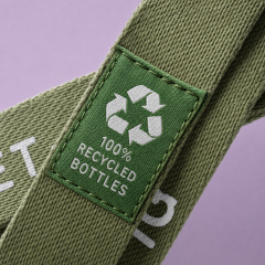 Custom Eco-Friendly RPET Recycled Polyester Lanyards with ID Badge Holder Set