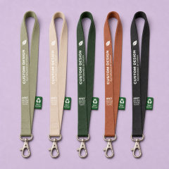 Custom Eco-Friendly RPET Recycled Polyester Lanyards with ID Badge Holder Set