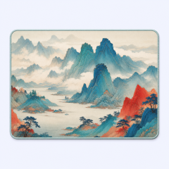 STANDARD GIFTS Custom Oriental Aesthetic Desk Mat - Ultra-Smooth Micro-Weave Mouse Pad with Anti-Fray Stitched Edges