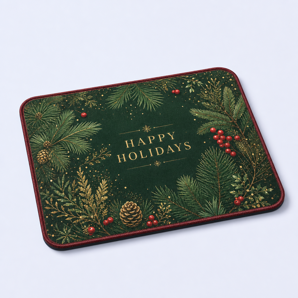 STANDARD GIFTS Custom Holiday Theme Mouse Pad - Aesthetic Non-Slip Rubber Base Desk Mat for Festive Gifts & Room Decor
