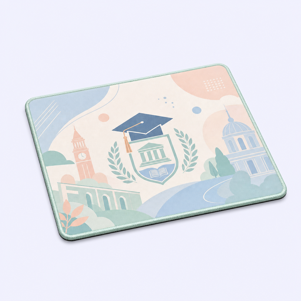 Custom Campus Mouse Pad Aesthetic School Desk Mat Non-Slip Rubber Base STANDARD GIFTS