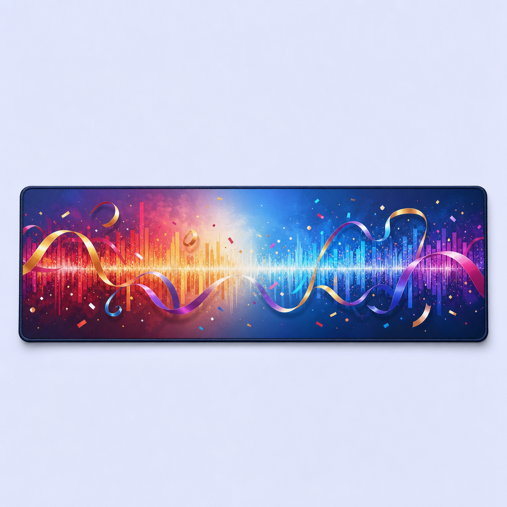 Custom Vibrant Themed Mouse Pad - Anti-Slip Natural Rubber Extended Aesthetic Desk Mat - STANDARD GIFTS