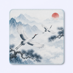 STANDARD GIFTS Custom Oriental Aesthetic Desk Mat - Ultra-Smooth Micro-Weave Mouse Pad with Anti-Fray Stitched Edges