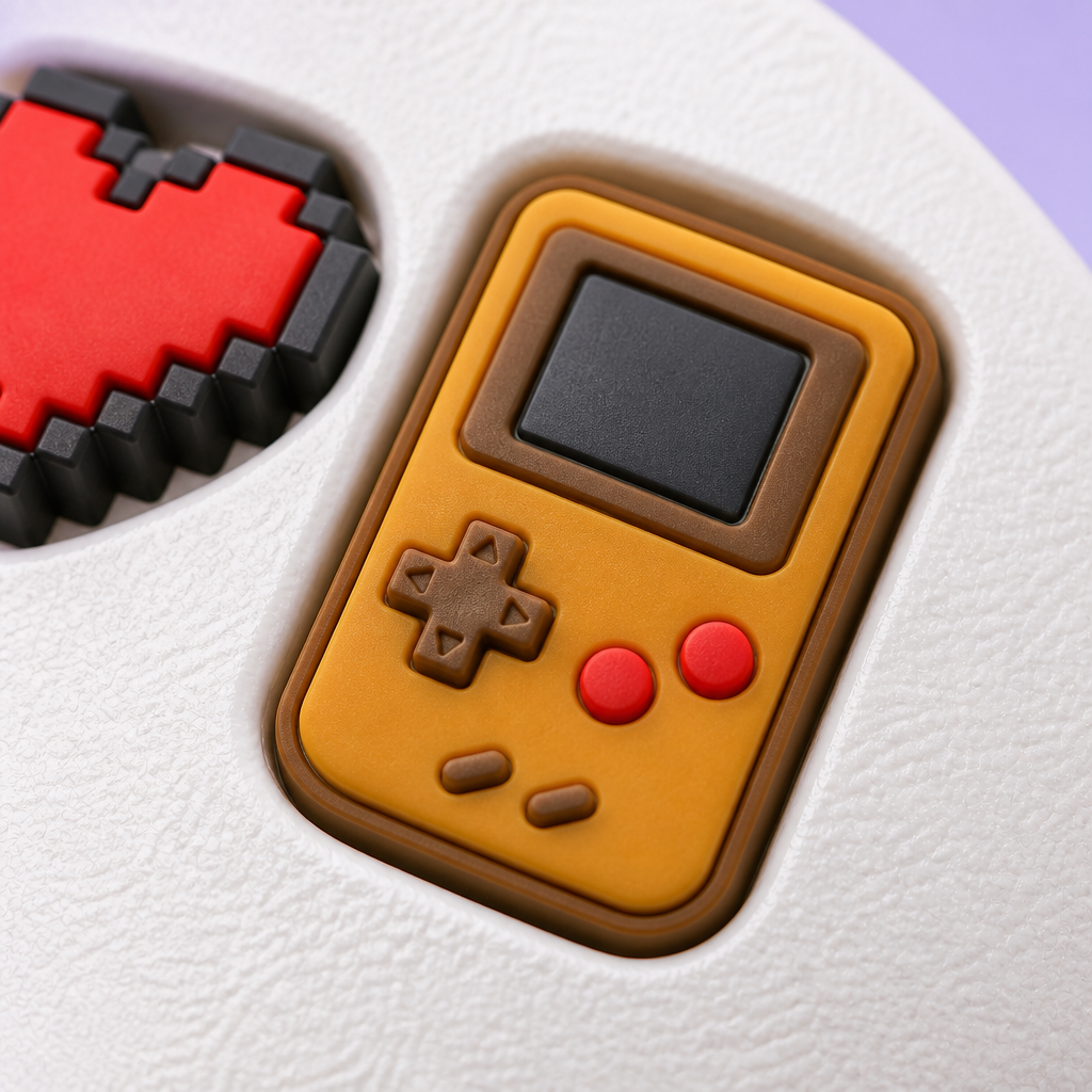 Custom 8-Bit Pixel & Retro Arcade Clog Charms · 2.5D PVC Video Game Shoe Pins Wholesale